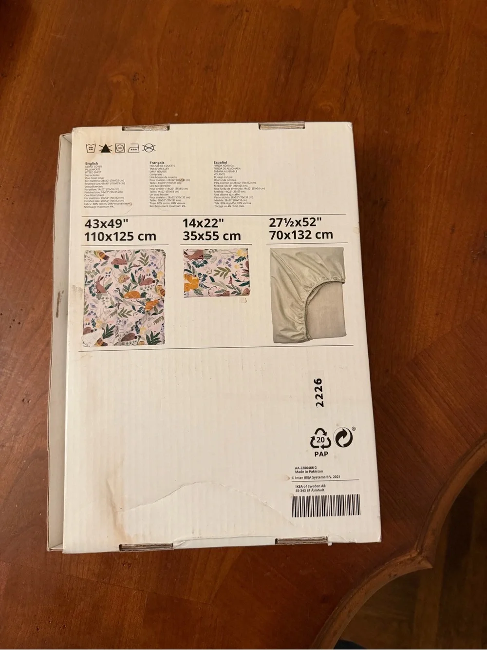 IKEA TROLLDOM Pastel Green and Yellow Squirrel Kids Bedding Set